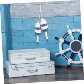 Alipis Blue Float Pendant Lighthouse Decor Nautical Decor Buoys Marine Coastal Decor Floating Beach Wood