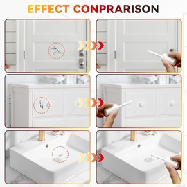 White Touch Up Paint, Multi-Surface Touch Up Paint Pen, White Paint for Chips, Scratches, Interior and Exterior House Paint for Wall Enamel Furniture Appliance Porcelain Cabinet Bath(Semi-Gloss)