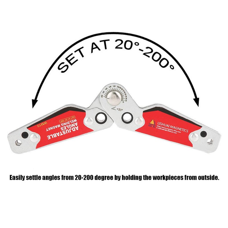 Welding Magnets, 20°-200° Adjustable Angles Welding Magnet Magnetic Angles Welding