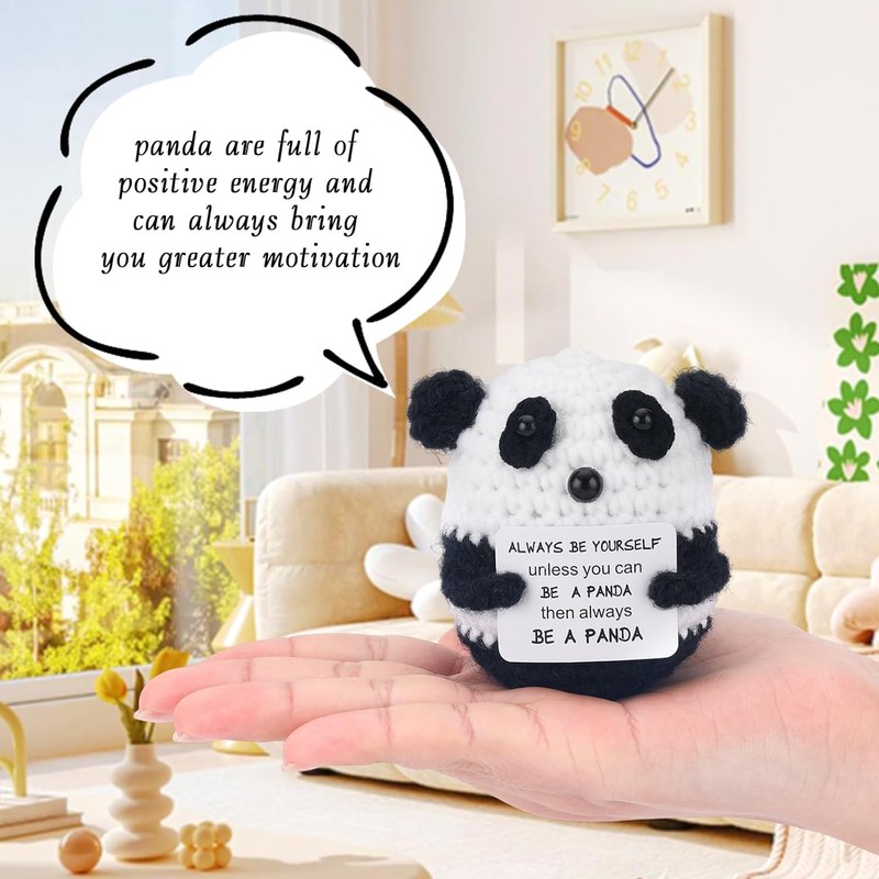 Teppich Panda Cute Knitted Emotional Support Ornament