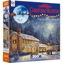Ceaco - Thomas Kinkade - Holiday Movies - National Lampoons Xmas Vacation - 300 Piece Jigsaw Puzzle