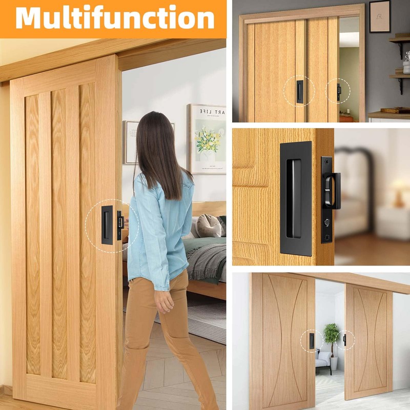 Lipshome Pocket Door Hardware - Pocket Door Pull, Recessed Flush