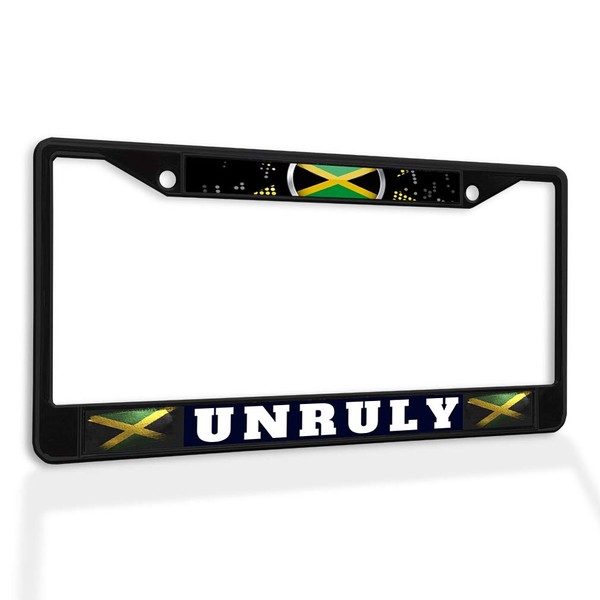 Metal Insert License Plate Frame Unruly Jamaican Jamaica A Weatherproof