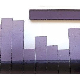 Handmade 1/2 lb Purple lavender transparent Stained Glass mosaic tile Strips Handcut
