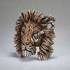 Enesco Edge Sculpture Lion Bust Miniature Figurine, 5.31 Inch, Multicolor