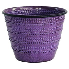 Headwind Robert Allen Glazed Ironstone Boutique Collection Cobblestone Plant Pot – Plum Color 6 Inch Pot for Indoor Plants - Planters for Indoor Plants - Ideal Succulent Planters