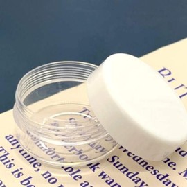 1 piece 10g white lid clear cream container mini tall round empty bottle cream jar sample lubricant / 1개 10g 흰색 뚜껑 투명 크림 용기 미니 높은 원형 공병 크림통 샘플 윤활유