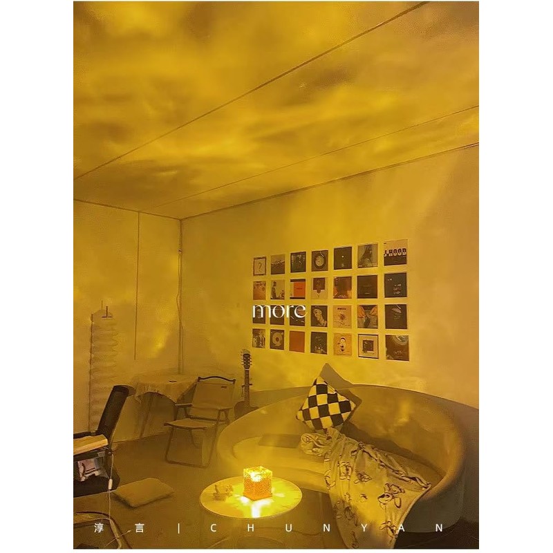 Starry Sky Projector, Wave Lamp LED Bedside Lamp 3D Galaxy