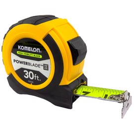 Komelon 52430; 30' x 1.06" Powerblade II Tape Measure, ABS Case, Yellow/Black