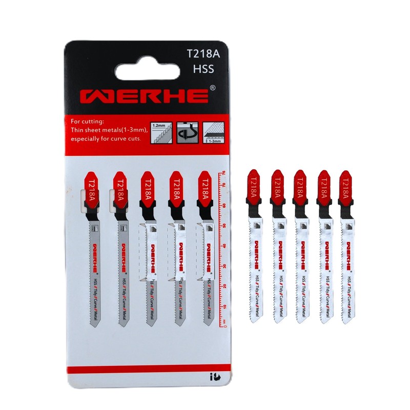 WERHE® Stichsägeblatt T218A 5 Stück für Metall Schnitte – für