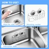 WSOQYYEO No-Drill Sink Caddy Organizer with Suction Cups, 7.87 Inch