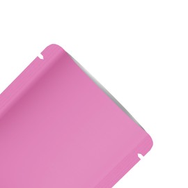 100PCS Matte Colored Aluminum Foil Open Bottom Sealable Bags with Tear Notches for Sample Storage Packaging (Pink, 5.91 inch x 5.91 inch)