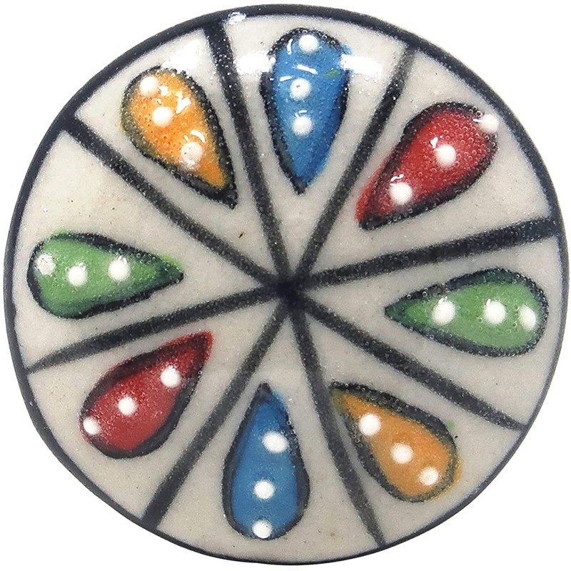 Ajuny Ceramic Knobs and Pulls for Dresser Drawers Kitchen Cabinets