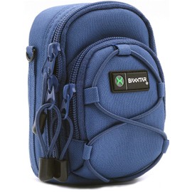 Baxxtar Bluestar V4 Camera Case Blue Size (L) Compatible with Coolpix S9900 A900 A1000 - Lumix DC TZ202 TZ96 TZ91 DMC TZ101 TZ81 LX15 - PowerShot SX730 SX740