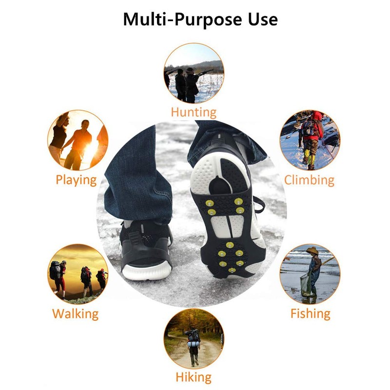 Ice Cleats Snow Grips - Anti-Slip Crampons Traction Cleats Ice