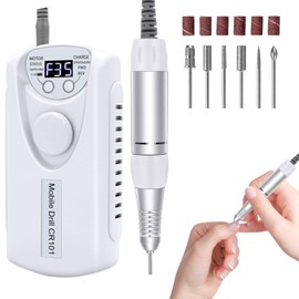 Electric Nail Drill Portable (Glossy White)