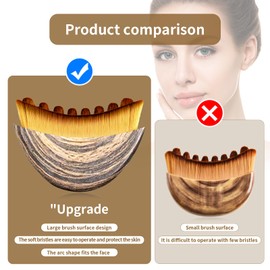 LEPIAOPIAO Upgrade Lymphatic Contour Face Brush,Lymphatic Drainage Brush,Dry Lymphatic Drainage Massager,Ergonomically Designed to Fit The Skin Precisely