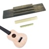 TUOREN Ukulele Bridge Strings Set Include Rosewood Bridge, Plastic Saddle