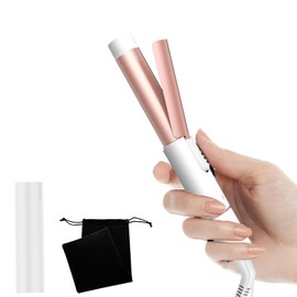 MIni Curling Iron 1 inch，Double Voltage Travel Curling Iron Mini, Hot Tools Curling Irons for Short Hair, Small Curling Wand for Women，60 Min Auto-Off, Portable Curling Wand for Versatile Styling.