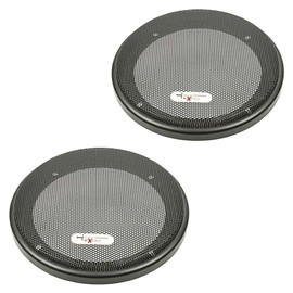 tomzz Audio Excalibur 2800-001-1 Loudspeaker Grille for 130 mm DIN Loudspeaker, Black, 2-Piece Plastic Ring with Metal Grille