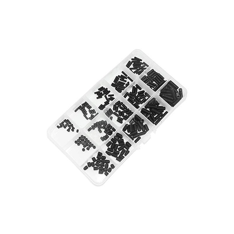 BGTXINGI 300pcs M3/4/5 Hexagon Socket Grub Screws Set Assortment Kit