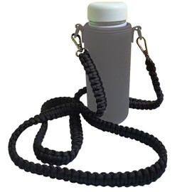 Murciful Universal Shoulder Strap Replacement,water bottle shoulder strap,Paracord Water Bottle Holder with Shoulder Strap, Metal Hook, Military-Style Outdoor Upgrade Kit