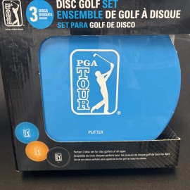 PGA Tour 3 Disc Golf Starter Set Driver Mid Range Putter Frisbee Park Game Kids