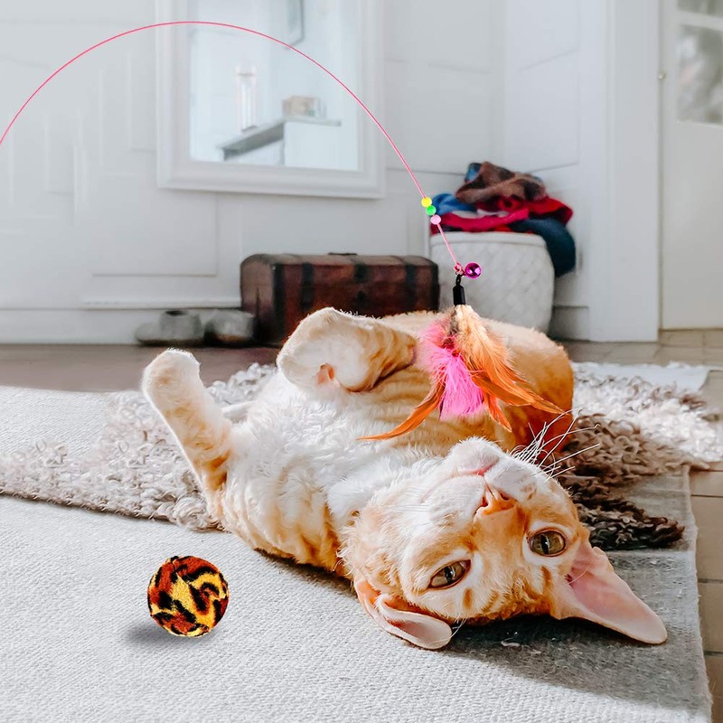 Goldge Cat Toy, Interactive 16 Pieces Cat Toy Mice Balls