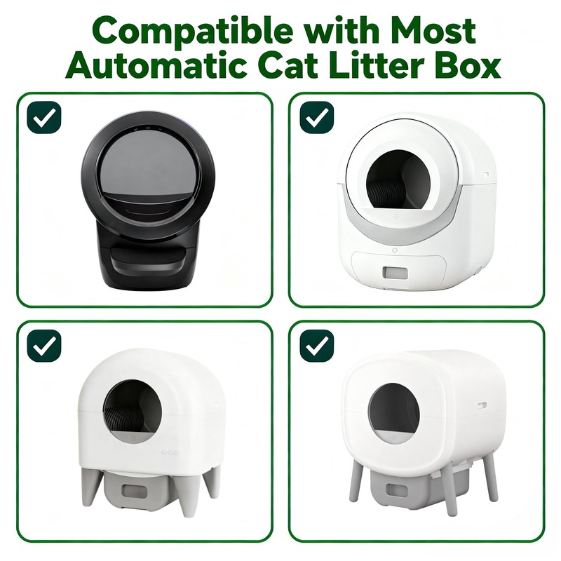 120 Count Cat Litter Box Liners Compatible with Litter Robot