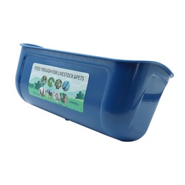 Nicear 1pcs Fence Feeder Chicken Hanging Feed Trough Poultry Waterer Bucket Feeding Container With Clips For Livestock Goat Feeder Supplies Blue