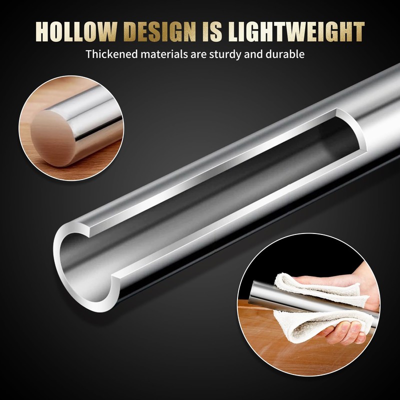 1 Pcs Rolling Pin, 304 Stainless Steel Rolling Pin, Non-Stick