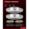 Torchbeam 345mm Front Brake Pads and Rotors Kit Compatible with