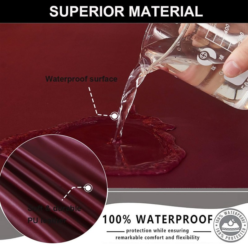 Bifaunvogel Waterproof Bar Stools Cover with Back Stretch PU Barstools