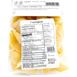 Pasta Pirro Conchiglioni 1.1 lb. (500g)(Pack of 2) Jumbo Pasta Shells for Stuffing - Conchiglie - Caccavella - Lumaconi - Similar to Cannelloni Tubes - Manicotti