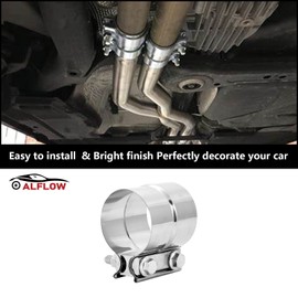 1.5" Stainless Steel Exhaust Clamp,Universal Muffler Clamp Lap Joint,Anti-Rust&Corrosion Resistant,Band Clamp For Motorcycle,Car Exhaust System,Tube Conection,Pipe Repair,Repalcment,8Pcs