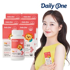 Daily One Bebe Kids Children's Iron 1,800mg / 데일리원  베베키즈 어린이 철분 1,800mg X 60정 6통
