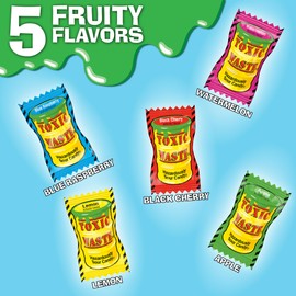 TOXIC WASTE - Hazardously Sour Candy - Apple, Watermelon, Lemon, Blue Raspberry, & Black Cherry Flavors - 1 lb. Bag