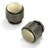 FURNIWARE 10 Pack Shiny Antique Brass Knurled Cabinet Knobs, 25mm