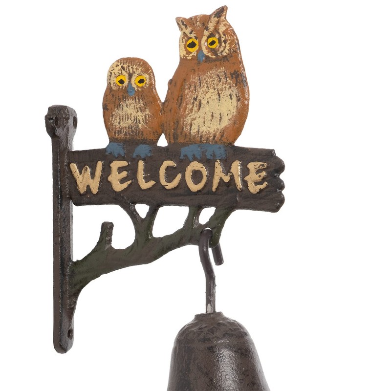 Moritz Door Bell Welcome Owls Owl Birds Wall Bell Garden