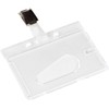 Q-Connect Rigid Credit Card Sized Name Badge Holder and Clip