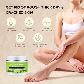 Urea Cream 42% Foot Cream Salicylic Acid 4.3 Oz, Upgraded Callus Remover For Feet, Knees& Elbows, Intensive Moisturizes & Softens Skin, Exfoliates Dea