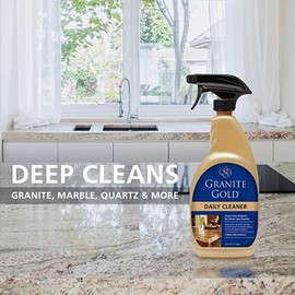 Granite Gold Home Care Collection Streak-Free Cleaning for Granite, Marble, Travertine, Quartz, Natural Stone Countertops, and Floors 24 Fluid Ounces 4-Pack 1 Count