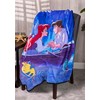 Northwest The Little Mermaid Moonlight Micro Raschel Comfy Throw Blanket