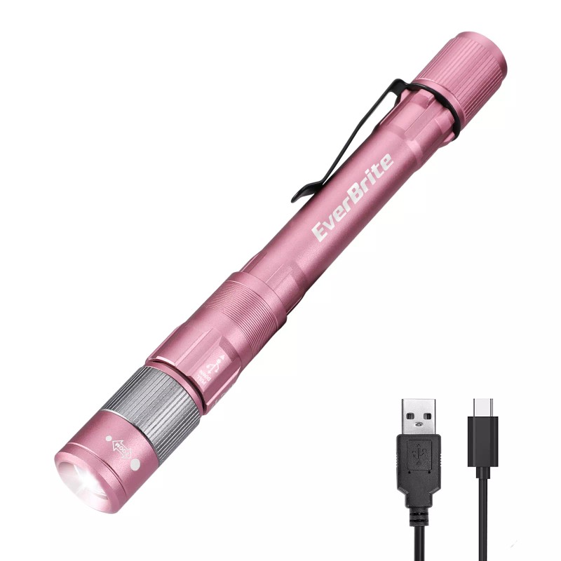 EverBrite Pen Light Rechargeable 300 Lumens Zoomable LED Memory Function
