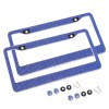BLVD USA 2PCS Bling License Plate Frame Glitter Crystal Sparkling