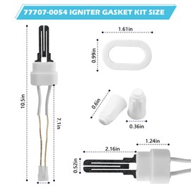 IWIWE 77707-0054 Igniter Gasket Kit Fits for Pentair Sta-Rite Max-E-Therm MasterTemp 200/250 / 300/400 Pool and spa heaters