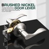 GOBEKOR 4 Pack Passage Door Levers Brushed Nickel Hallway Closet