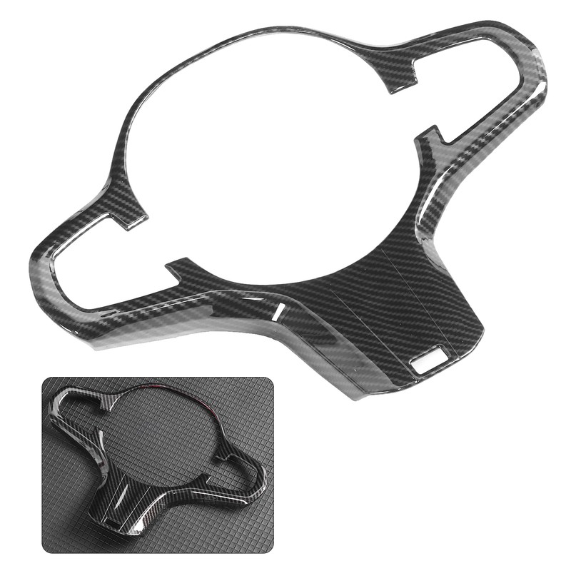Steering Wheel Button Trim Cover Carbon Fiber Style Fits for