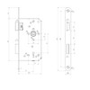 MS Beschläge Door Lock with Lock Case, 55 mm, Backset