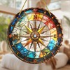 2D Flat 8x8 Inch Nautical Compass Design Round Acrylic Ornament